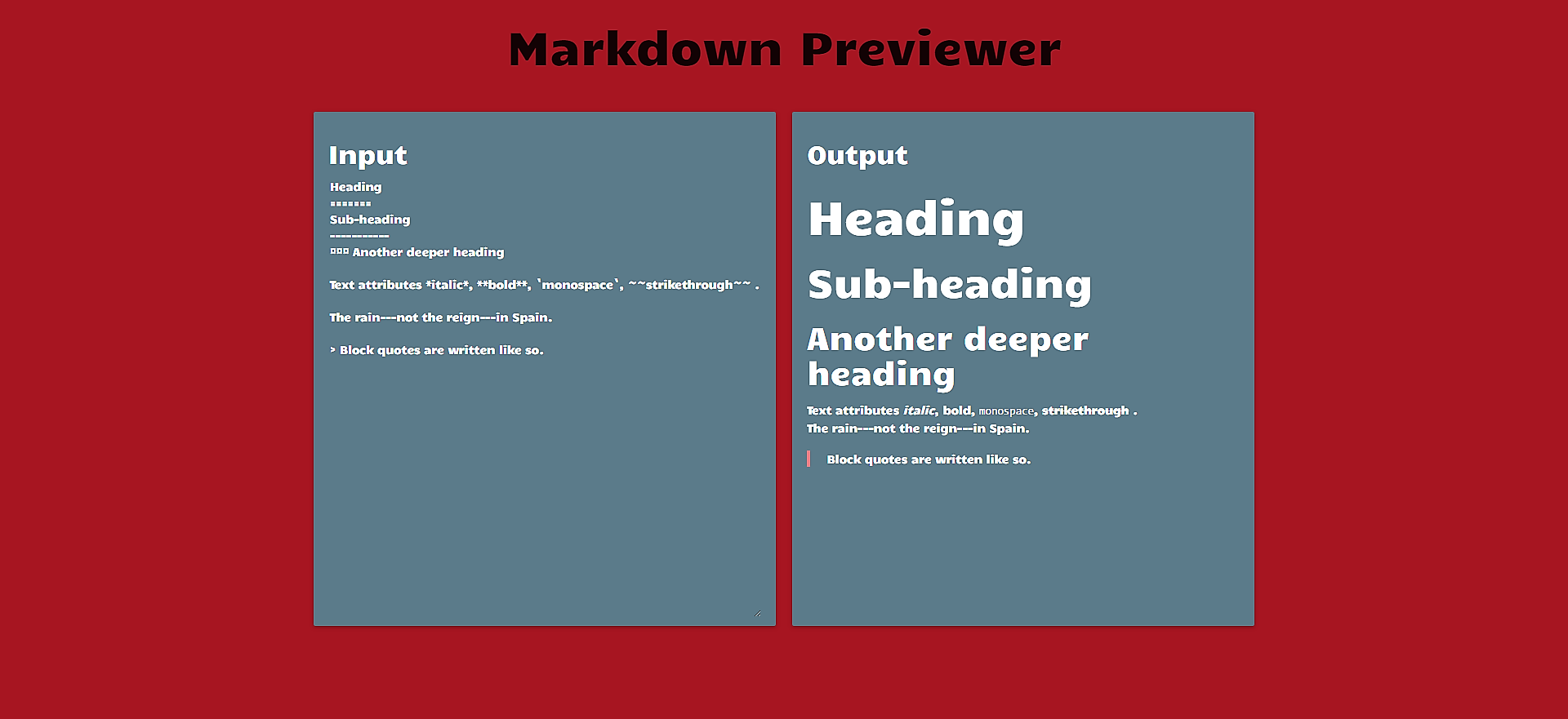 React.js Markdown Editor